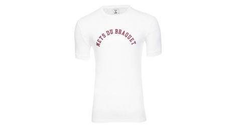 T shirt manches courtes lebram mets du braquet marshmallow blanc