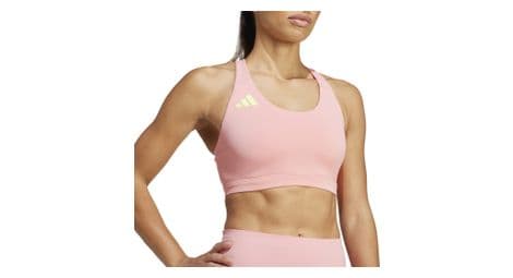 Brassière adidas adizero essentials run medium support rose femme