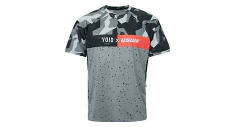 Void x uswe rock kurzarm-mountainbike-trikot grau/schwarz