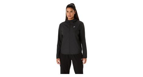 asics core run black women s windbreaker jacket