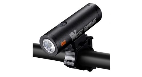 Lampe avant de vélo led super lumineuse rechargeable, torche - noir