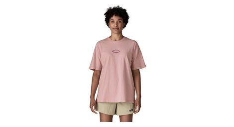 Patagonia 95 oval logo oversized short sleeve t shirt purple women s