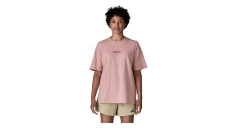 patagonia 95 oval logo oversized short sleeve t shirt purple women s
