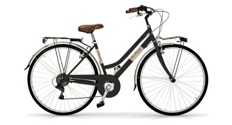 Vélo de ville via veneto 605l, cadre en acier 46cm, roues 700x35c, 6 vitesses.