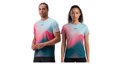 T-Shirt Running Alltricks Community Unisexe Bleu / Rose