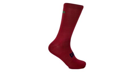 Chaussettes+de+cyclisme+hautes+respirantes+brodees+classy+evo+ii+mooquer+bordeaux