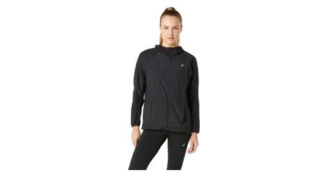 asics road packable windbreaker jacket black women s