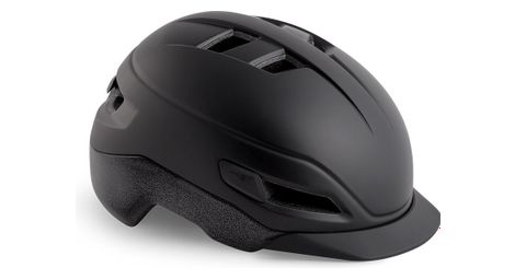 Casco met grancorso urban nero opaco riflettente