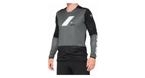 Long sleeve 100% r-core x jersey charcoal / black