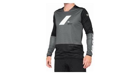 Maillot manches longues 100% r-core x jersey charcoal / noir