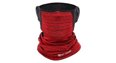 Cachecou Unisexe en Soie Glacée Protection Solaire Rouge