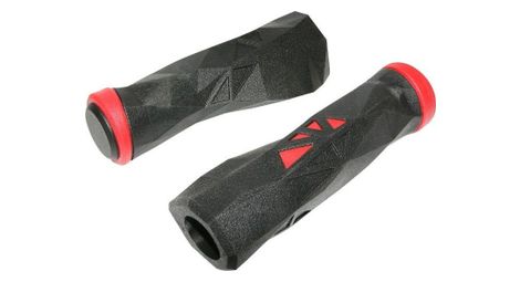 Poignee vtt newton probike noir-rouge l130mm (paire)