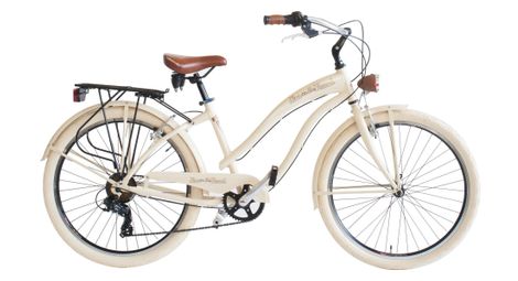 Vélo de ville via veneto vv790l cruiser, cadre en aluminium, 6 vitesses, roues 26 × 2.125