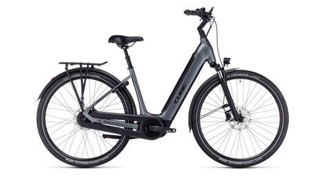 Cube supreme hybrid pro 500 easy entry elektrische stadsfiets shimano nexus 8s 500 wh 700 mm flash grey 2023