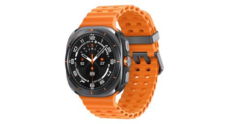 Verbundene uhr samsung galaxy watch ultra titanium grau orange