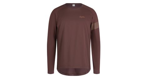 Camiseta de manga larga mtb rapha trail windblock marrón