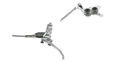 Hope tech4 v4 freno anteriore argento / grigio tubo aeronautico