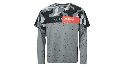 Maglia mtb a manica lunga void x uswe rock grigio/nero