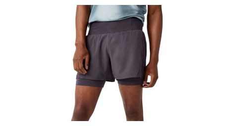 Short 2-en-1 Brooks High Point 2.0 Gris Homme