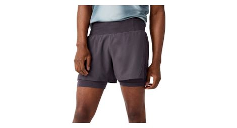 brooks high point 2 0 2 in 1 shorts gray men s
