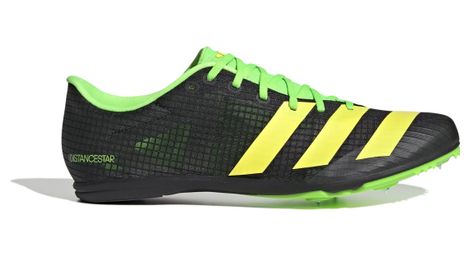 Chaussures athletisme adidas running distancestar noir jaune vert homme