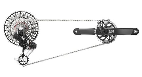 Sram xx t-type eagle axs powermeter dub wide 32 dientes 12v guardas negro (sin caja) bielas 175 mm