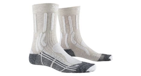 Calcetines x-socks trek x cotton mujer blanco/gris carbón 37-38