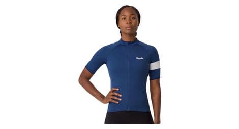 Damen kurzarm trikot rapha core blau