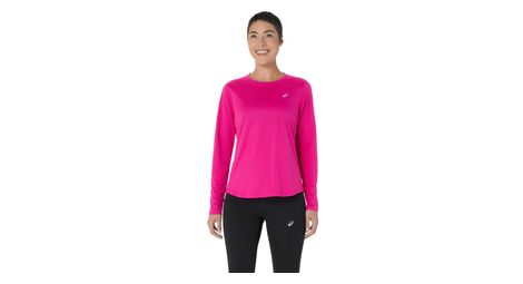Maglia a maniche lunghe asics core run pink donna