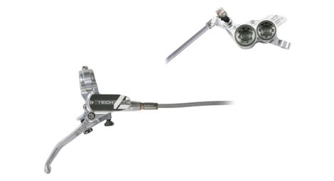 Hope tech4 v4 freno posteriore argento / grigio tubo aeronautico