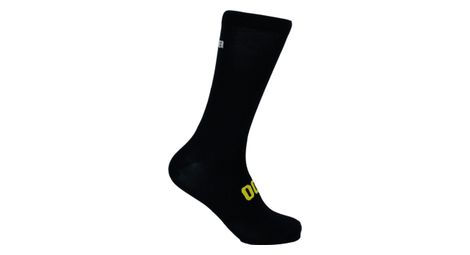 Chaussettes+de+cyclisme+hautes+respirantes+brodees+classy+evo+ii+mooquer+noir