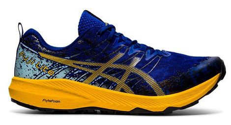 Chaussures de Trail Asics Fuji Lite 2 Bleu Jaune