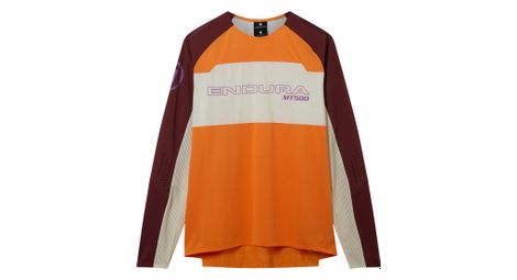 Camiseta de manga larga Endura MT500 Burner Lite naranja para hombre