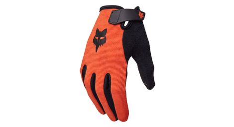 Guantes largos fox ranger kids naranja kid m