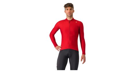 Maillot térmico de manga larga castelli espresso rojo