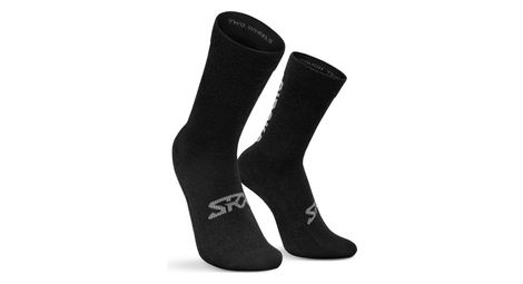 Chaussettes vélo avec laine mérinos cyclisme homme et femme srx grappa noir
