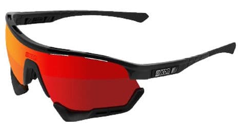 Lunettes scicon aerotech xxl noir brillant rouge miroir