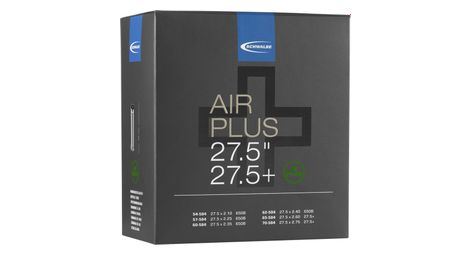 Cámara schwalbe air plus 27.5 plus av21 + válvula shrader de 40 mm