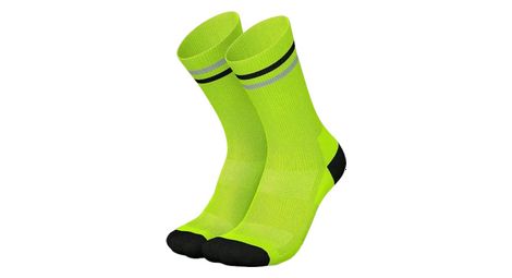 Calcetines de running incylence high-viz v1 amarillo fluorescente