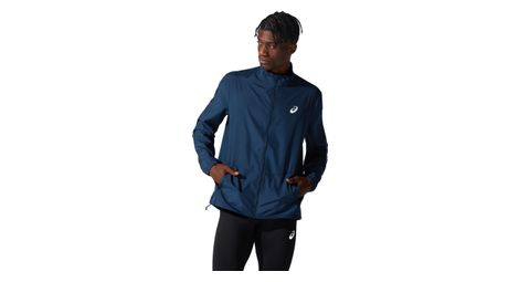 Veste coupe-vent asics core run bleu homme