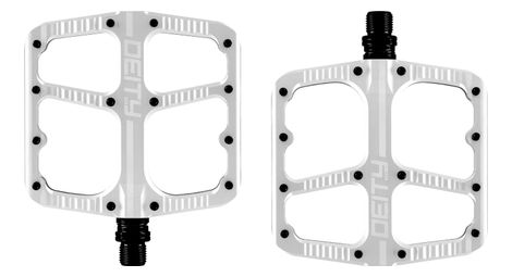 Paire de pédales plates deity flat trak argent