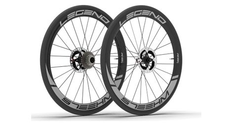 Paire de roues legend wheels 45p rs  disc 12x100 12x142mm centerlock dt swiss 180 exp campagnolo