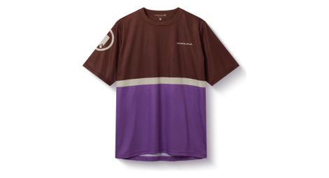 Camiseta técnica Endura SingleTrack Core II marrón/morado para hombre