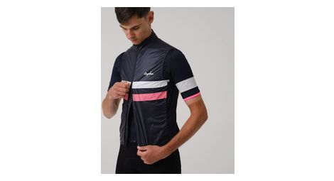 Armellose Weste Brevet Marineblau Rosa