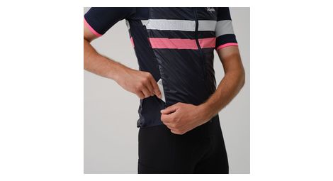 Armellose Weste Brevet Marineblau Rosa