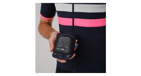 Armellose Weste Brevet Marineblau Rosa