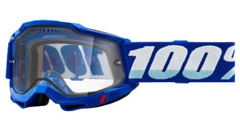 Máscara 100% accuri 2 enduro mtb | azul | vasos transparentes