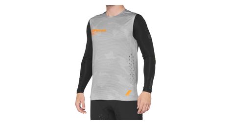 Maillot sans manches 100 r core concept jersey gris noir