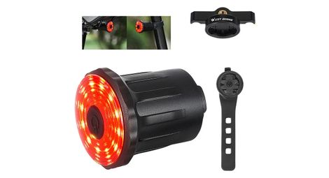 Feu arrière de vélo LED à chargement USB à induction de frein intelligent