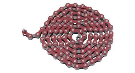 Bmx chaine rouge 1/2 x1/8  acier khebikes